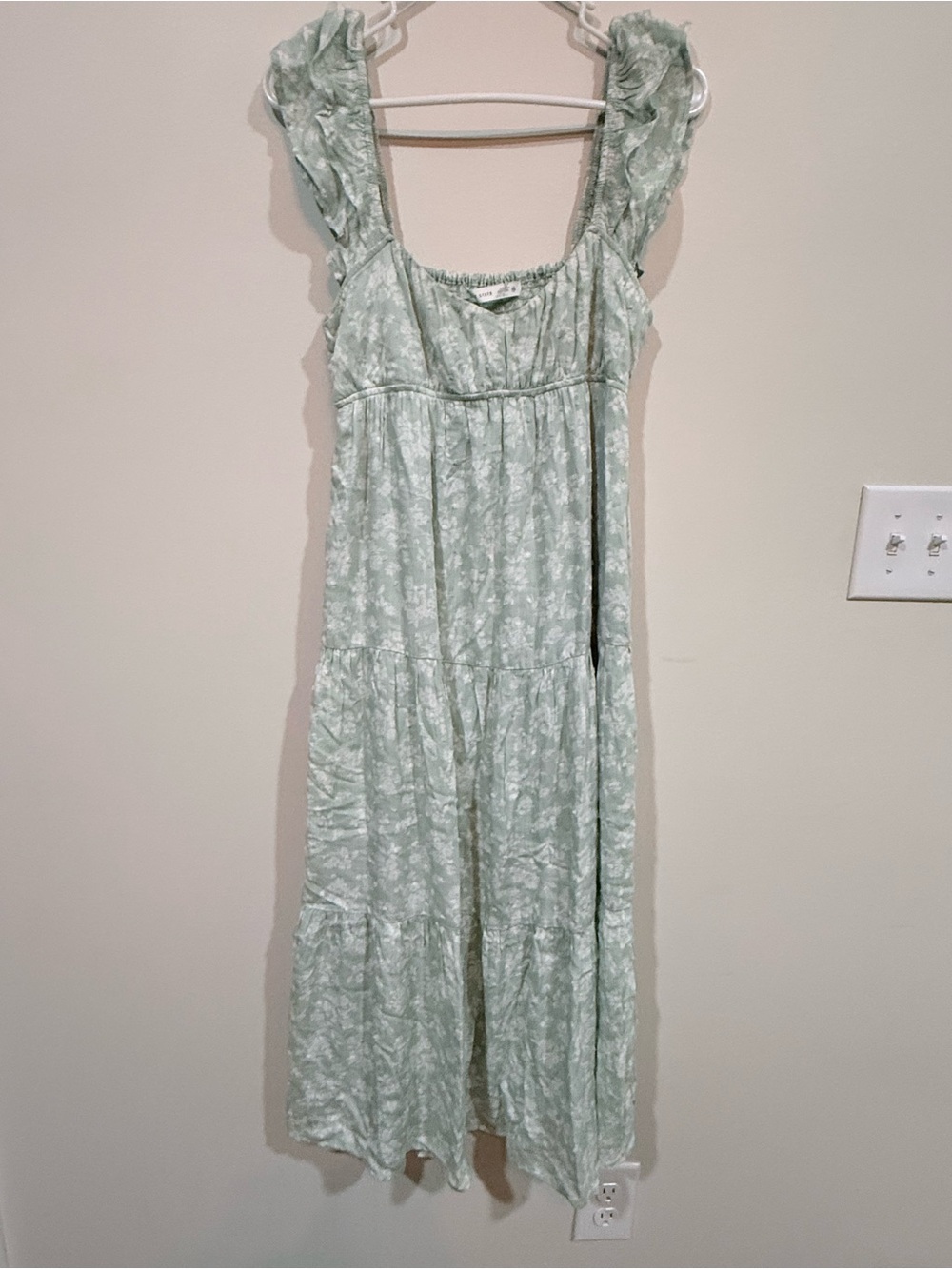Altar'd State Mint Green Floral Maxi Dress